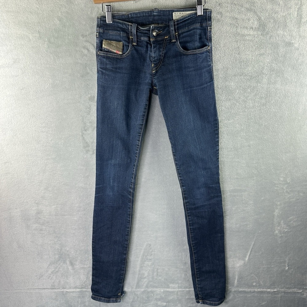 Diesel‎ Grupee Super Slim Skinny Jeans W25 L32 Dark Wash Stretch Denim